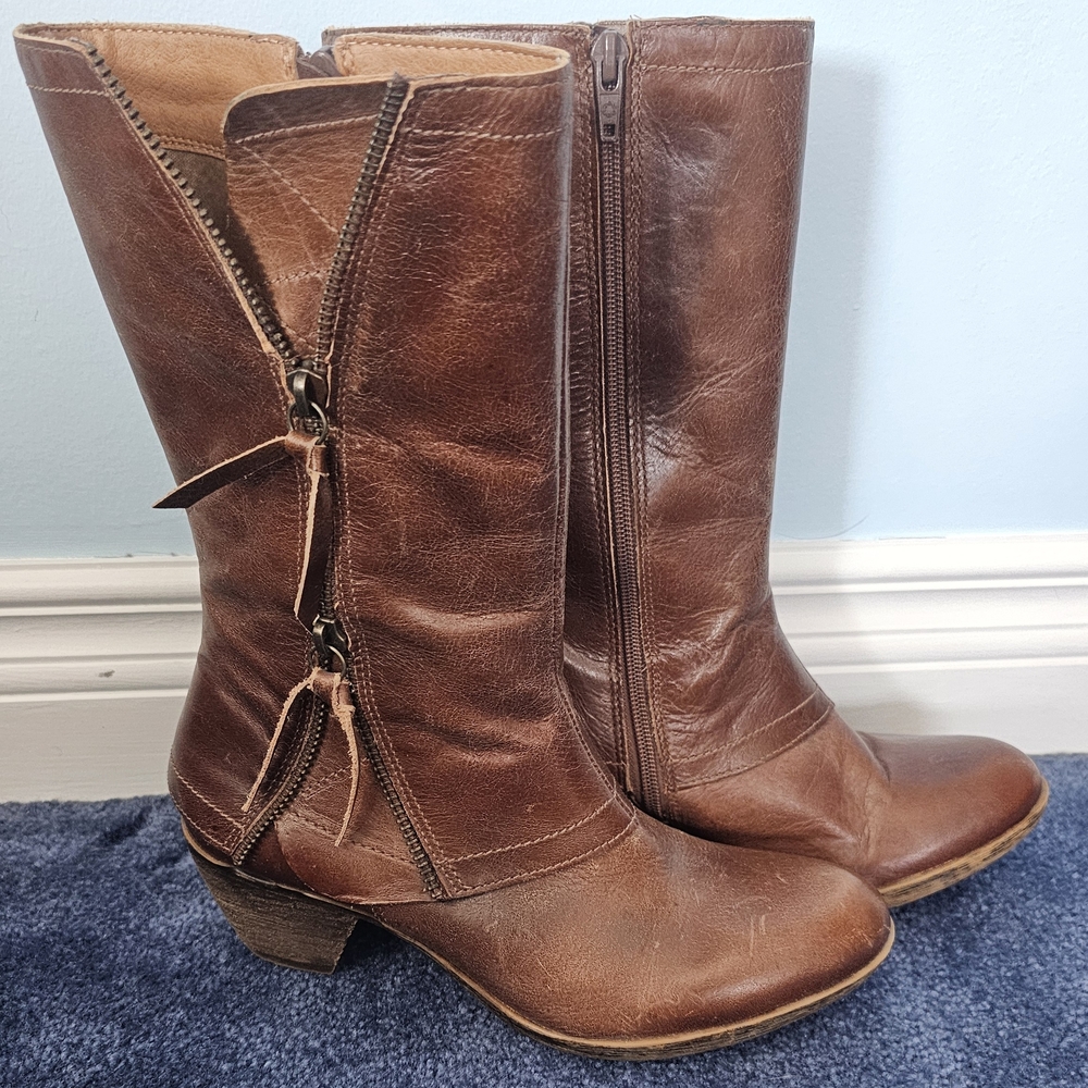 Brown Leather Women's Boots
